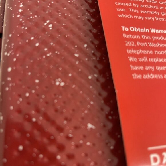 David Burke Bakeware 9x9x2 non stick square cake pan in red &White Speckled - Picture 8 of 8